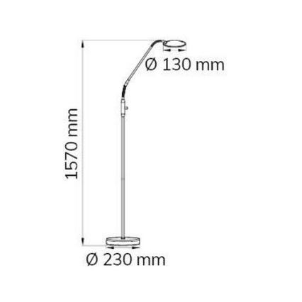 Wofi 3006.01.32.9000 - Lampadaire à intensité variable TWIN LED/4,6W/230V