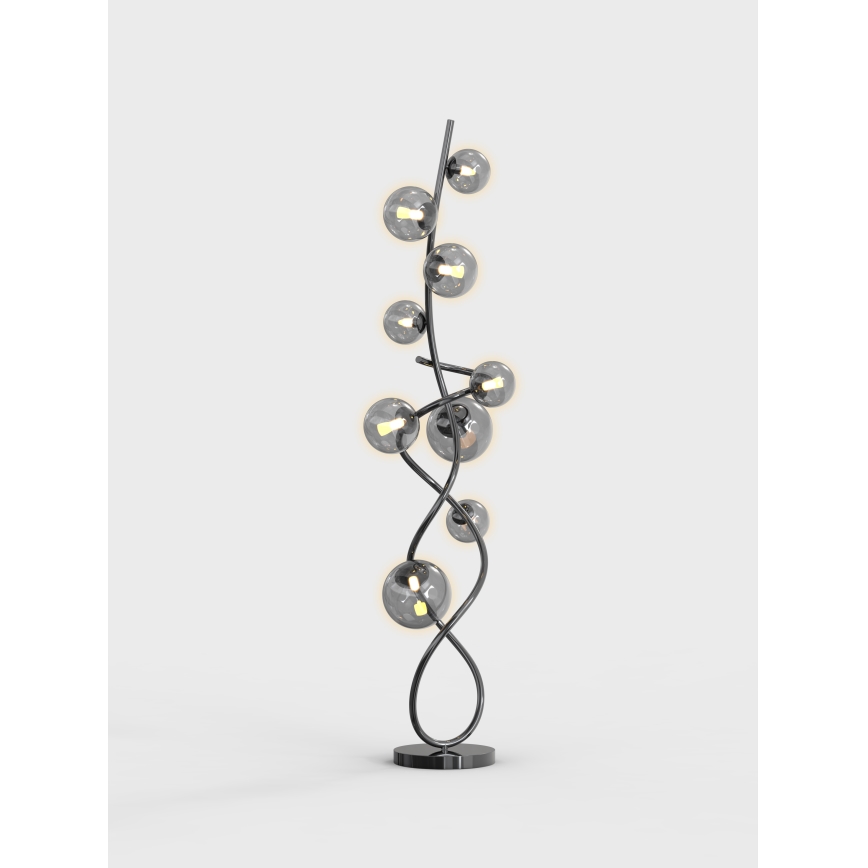 Wofi 3014-905 - Lampadaire LED NANCY 9xG9/3,5W/230V chrome noir