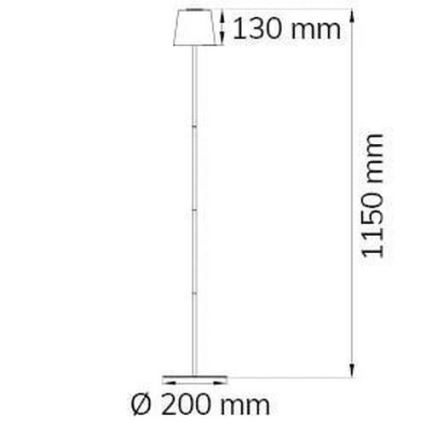 Wofi 3015.01.64.9000 - LED à intensité variable tactile lampadaire GENK LED/2W/5V 2000 mAh