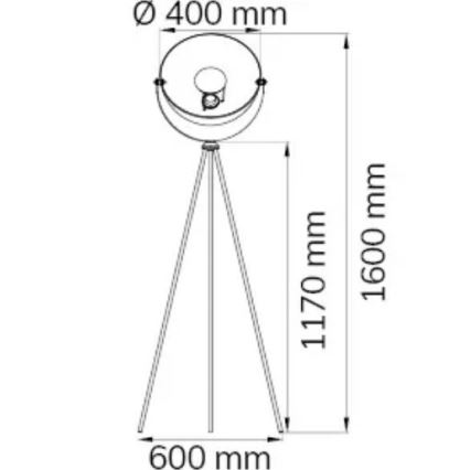 Wofi 3019.01.10.7000 - Lampadaire MONA 1xE27/40W/230V