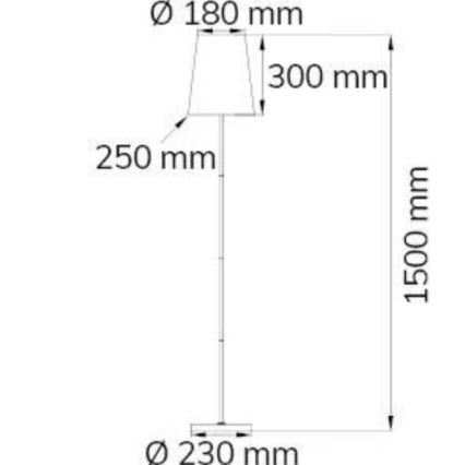 Wofi 3329.01.06.6000 - Lampadaire FYNN 1xE27/60W/230V blanc