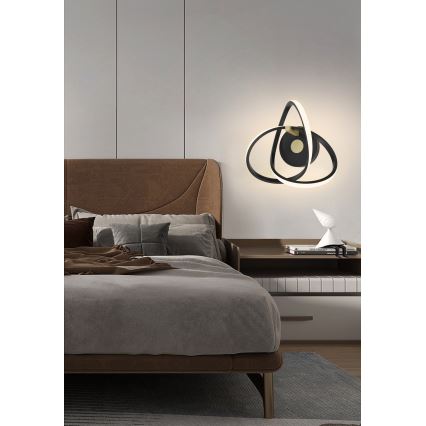 Wofi 4134-104 - Applique murale LED INDIGO LED/14W/230V noir/doré