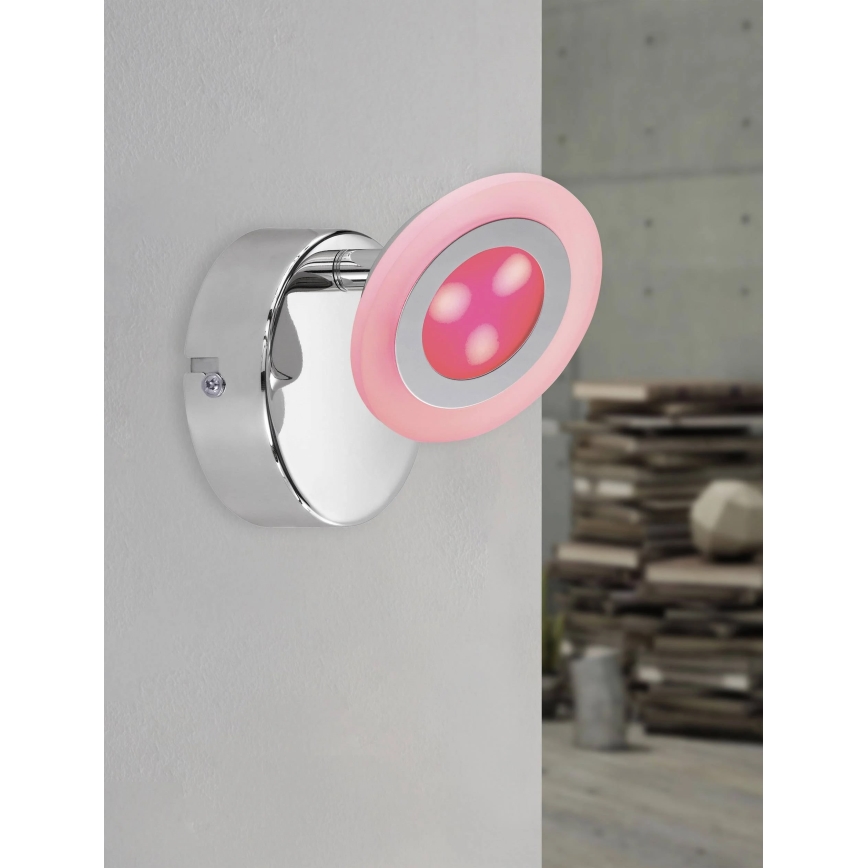 Wofi 4228.02.01.6000- Spot à intensité variable RGB GEMMA LED/5W/230V + Télécommande