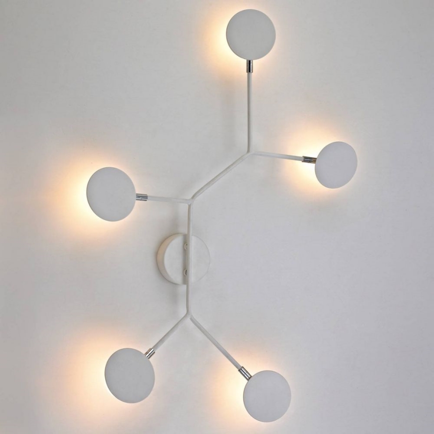 Wofi 446604109000 - Applique murale BELIZE 5xLED/5W/230V 3000K blanc