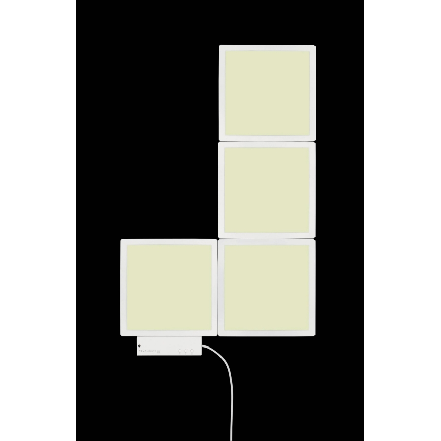 Wofi 4506.04.06.9000 - LOT 4x Luminaire à intensité variable LED RGB  LED/2W/230V + Télécommande