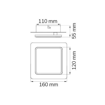 Wofi 4785.01.10.9000 - Applique murale LED SUTTER LED/4,5W/230V 3000K noir