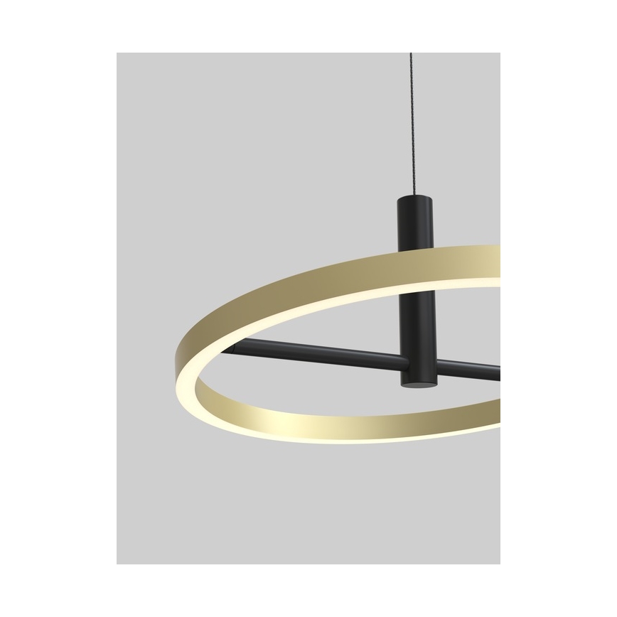 Wofi 6016-104L - Suspension LED dimmable sur câble BREST LED/19W/230V Ø 42 cm noir/doré
