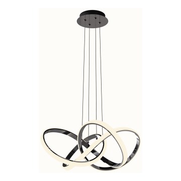Wofi 6134-105L - Suspension filaire à intensité variable INDIGO LED/50W/230V noir/chrome brillant