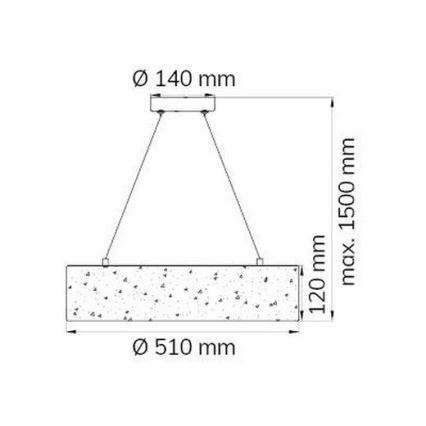 Wofi 6370.01.70.7000 - Suspension filaire LED LEIKA LED/21W/230V