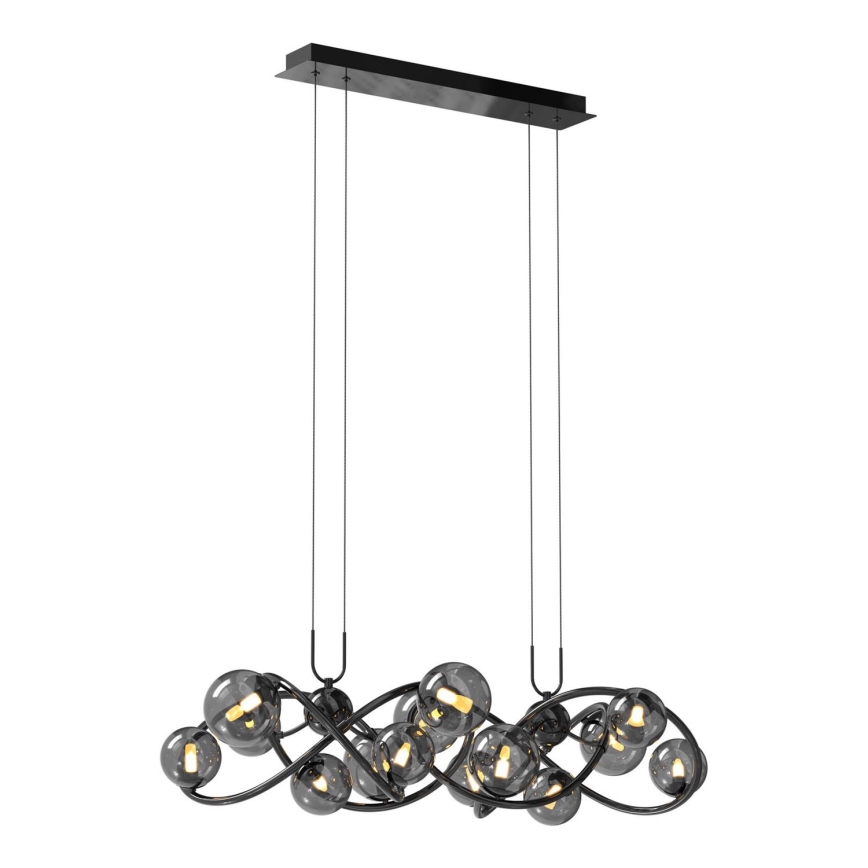 Wofi 7014-1405 - Suspension filaire LED NANCY 14xG9/3,5W/230V noir/chrome brillant