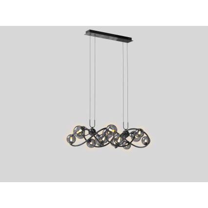 Wofi 7014-1405 - Suspension filaire LED NANCY 14xG9/3,5W/230V noir/chrome brillant