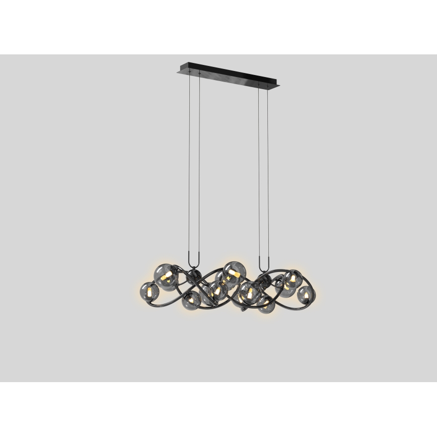 Wofi 7014-1405 - Suspension filaire LED NANCY 14xG9/3,5W/230V noir/chrome brillant