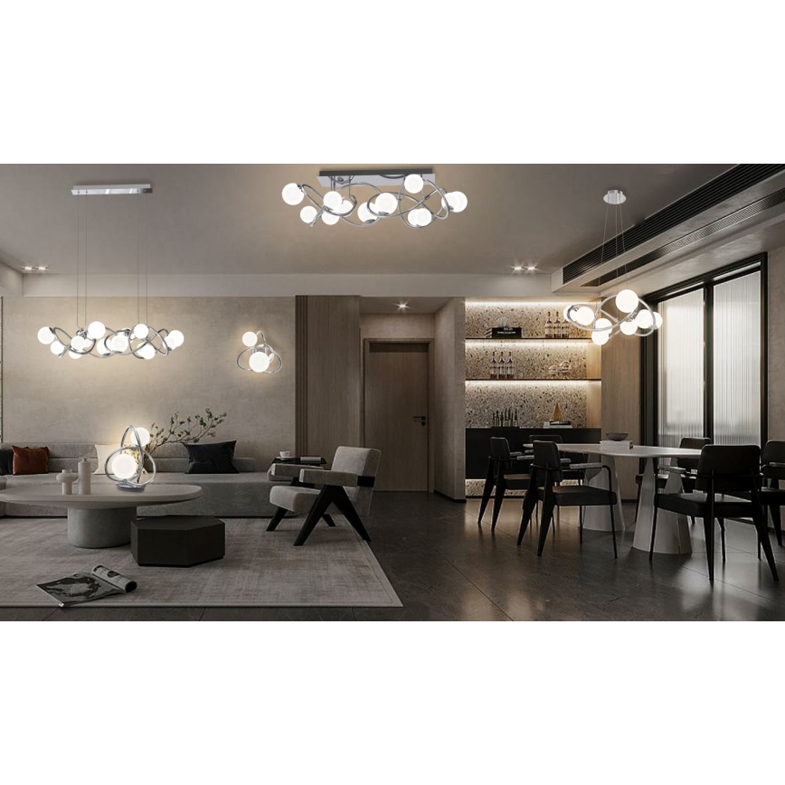 Wofi 7014-807 - Suspension filaire LED NANCY 8xG9/3,5W/230V chrome brillant