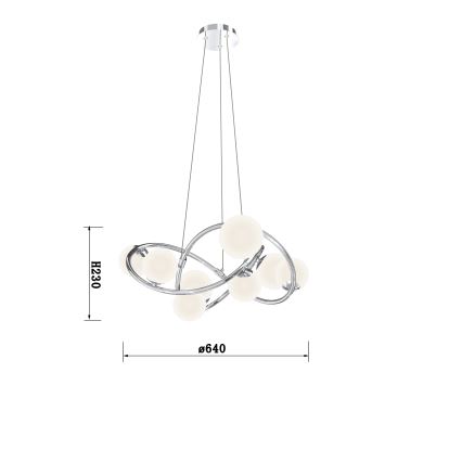 Wofi 7014-807 - Suspension filaire LED NANCY 8xG9/3,5W/230V chrome brillant