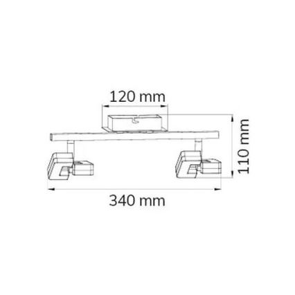 Wofi 7026.02.64.5000 - Spot LED ZARA 2xLED/5,2W/230V