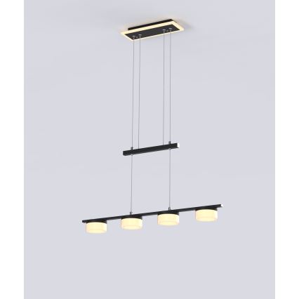 Wofi 7054-502 - Suspension filaire à intensité variable JESSE LED/21W/230V noir