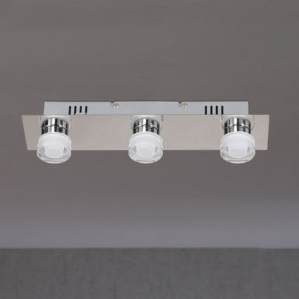 Wofi 7848.03.54.0044 - Plafonnier LED de salle de bain LORIENT 3xLED/4W/230V IP23