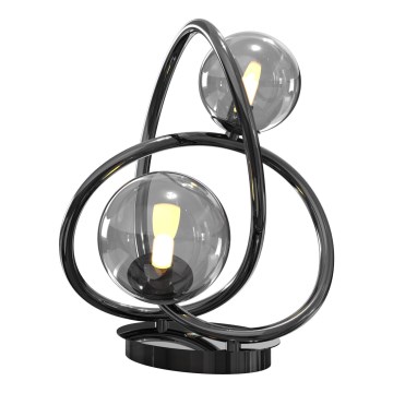 Wofi 8014-205 - Lampe de table LED NANCY 2xG9/3,5W/230V noir/chrome brillant