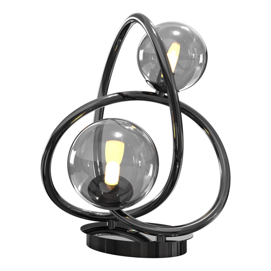 Wofi 8014-205 - Lampe de table LED NANCY 2xG9/3,5W/230V noir/chrome brillant