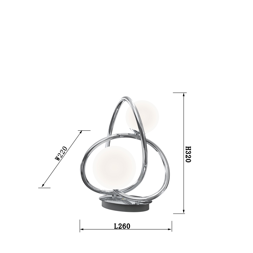 Wofi 8014-207 - Lampe de table LED NANCY 2xG9/3,5W/230V chrome brillant