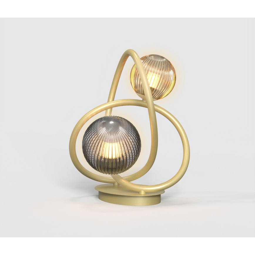 Wofi 8015-204 - Lampe de table LED METZ 2xG9/3,5W/230V doré/gris