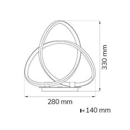 Wofi 8134.01.88.9000 - Lampe de table LED à intensité variable INDIGO LED/19W/230V