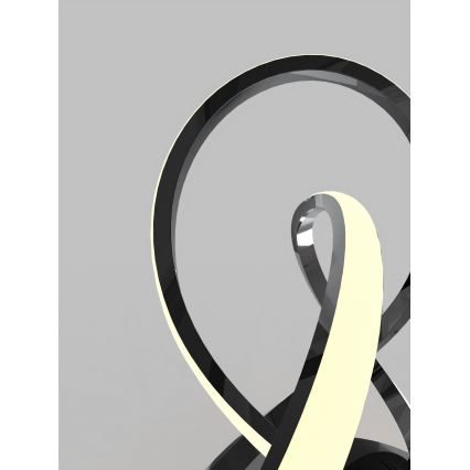 Wofi 8134-105 - Lampe de table tactile à intensité variable INDIGO LED/10,5W/230V noir/chrome brillant