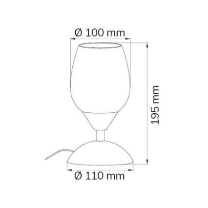 Wofi 814101640500 - Lampe de table tactile à intensité variable FLAME 1xE14/60W/230V
