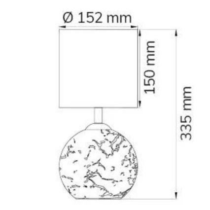 Wofi 8149.02.13.6012 - Lampe de table CARMEN 1xE14/40W/230V + 1xG9/10W doré