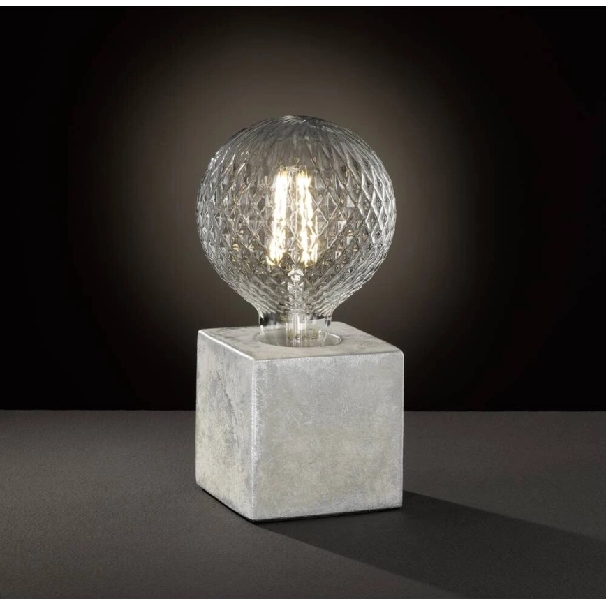WOFI 8213.01.50.7000 - Lampe de table BROAD 1xE27/10W/230V béton