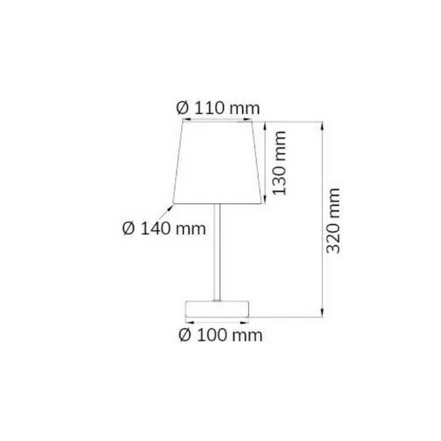 Wofi 8324.01.10.0000 - Lampe de table CESENA 1xE14/42W/230V noir
