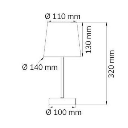 Wofi 832401060000 - Lampe de table CESENA 1xE14/42W/230V blanc