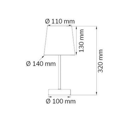 Wofi 832401178000 - Lampe de table CESENA 1xE14/42W/230V vert