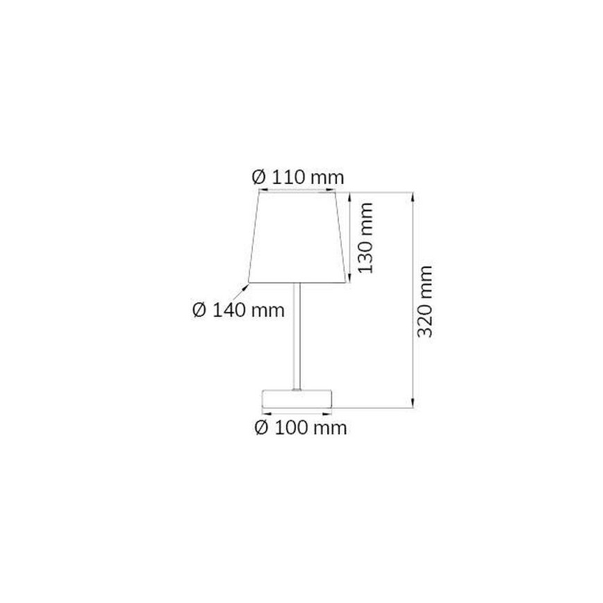 Wofi 832401178000 - Lampe de table CESENA 1xE14/42W/230V vert