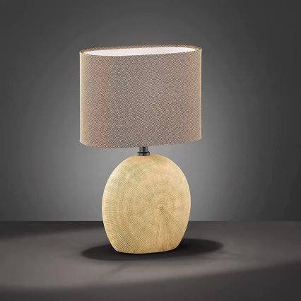 Wofi 845601236000 - Lampe de table CARMEN 1xE14/40W/230V beige