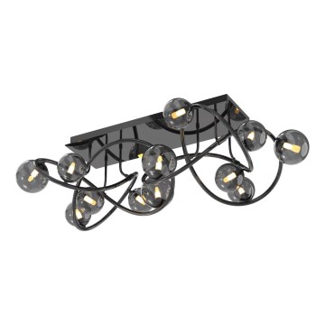Wofi 9014-1205 - Plafonnier LED NANCY 12xG9/3,5W/230V noir/chrome brillant