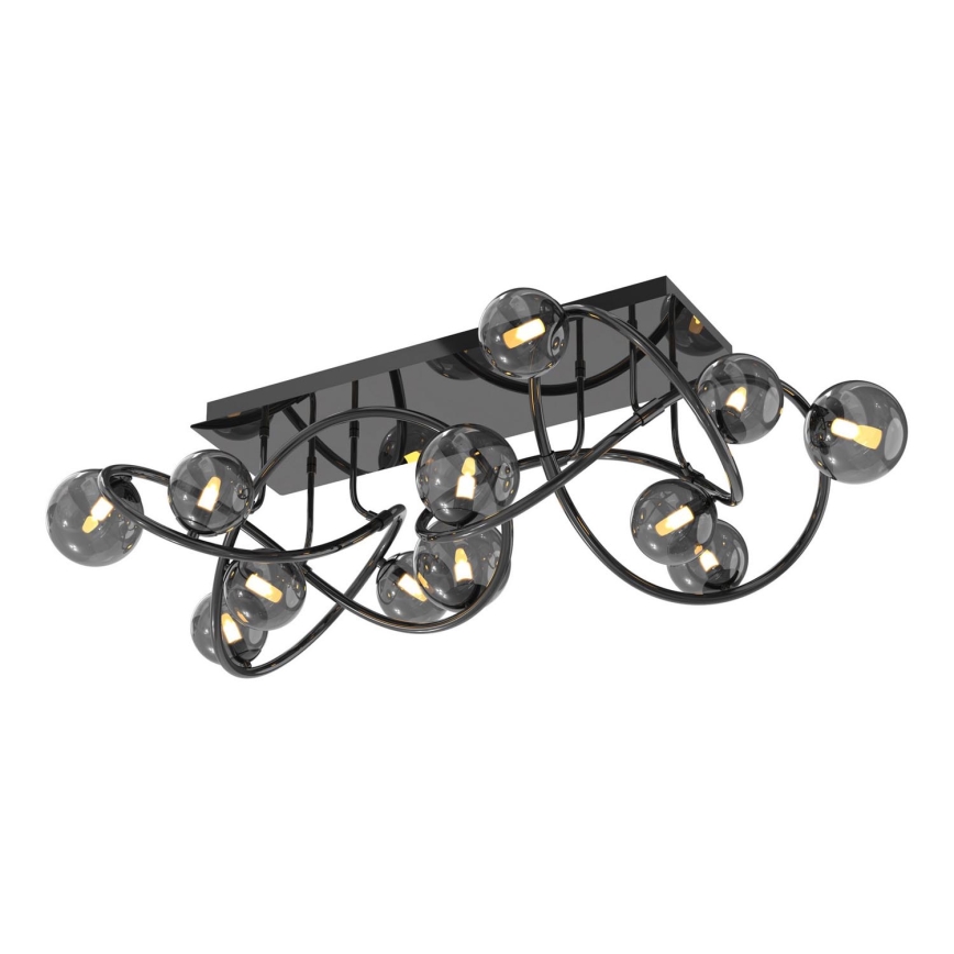 Wofi 9014-1205 - Plafonnier LED NANCY 12xG9/3,5W/230V noir/chrome brillant