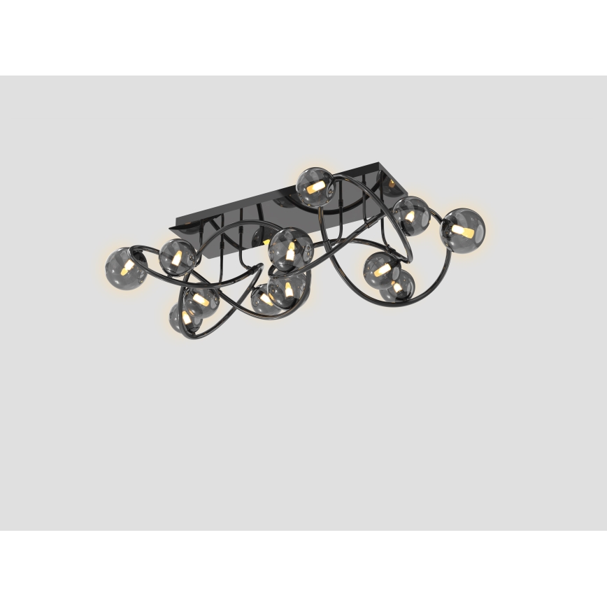 Wofi 9014-1205 - Plafonnier LED NANCY 12xG9/3,5W/230V noir/chrome brillant