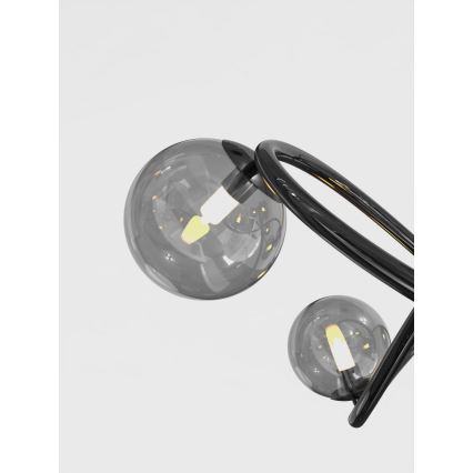 Wofi 9014-1205 - Plafonnier LED NANCY 12xG9/3,5W/230V noir/chrome brillant