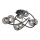 Wofi 9014-805 - Plafonnier LED NANCY 8xG9/3,5W/230V noir/chrome brillant