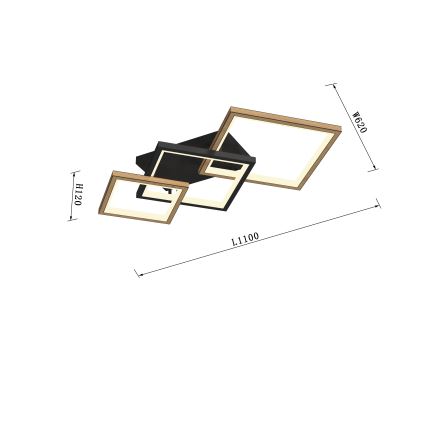 Wofi 9022-306M - Plafonnier à intensité variable MATERA LED/37W/230V