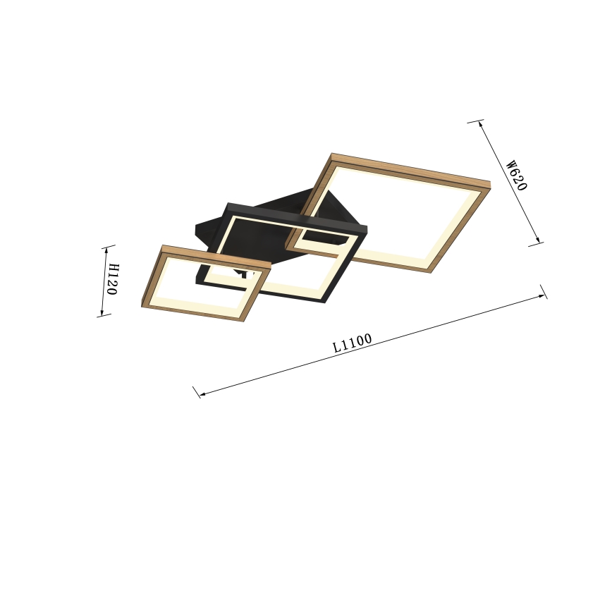 Wofi 9022-306M - Plafonnier à intensité variable MATERA LED/37W/230V
