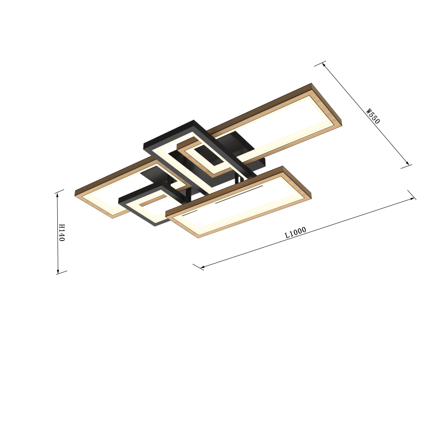 Wofi 9022-506 - Plafonnier LED dimmable MATERA LED/60W/230V