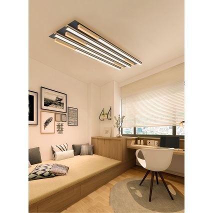 Wofi 9031-506L - Plafonnier à intensité variable PALERMO LED/57W/230V hévéa