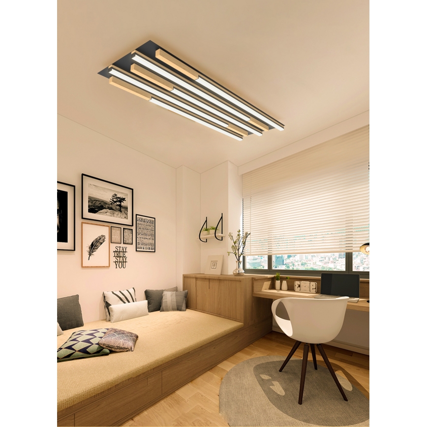 Wofi 9031-506L - Plafonnier à intensité variable PALERMO LED/57W/230V hévéa