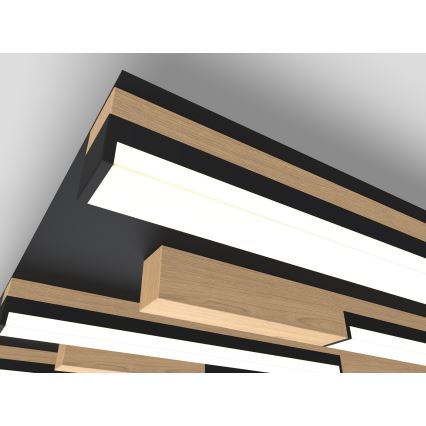 Wofi 9031-506L - Plafonnier à intensité variable PALERMO LED/57W/230V hévéa