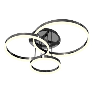 Wofi 9049-405 - Plafonnier à intensité variable PERPIGNAN LED/51W/230V noir/chrome brillant