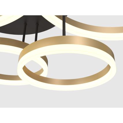 Wofi 9049-601 - Plafonnier LED à intensité variable PERPIGNAN LED/80W/230V doré