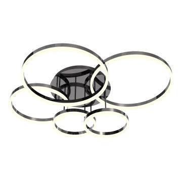 Wofi 9049-605 - Plafonnier à intensité variable PERPIGNAN LED/80W/230V noir/chrome brillant