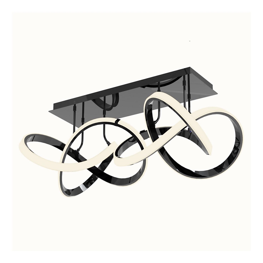 Wofi 9134-205 - Plafonnier à intensité variable INDIGO LED/64W/230V noir/chrome brillant